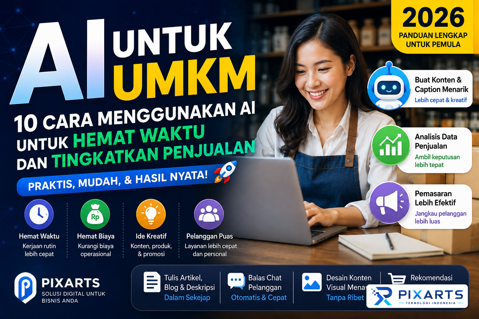 AI untuk UMKM: 10 Cara Memanfaatkan AI untuk Hemat Waktu dan Tingkatkan Produktivitas di 2026
