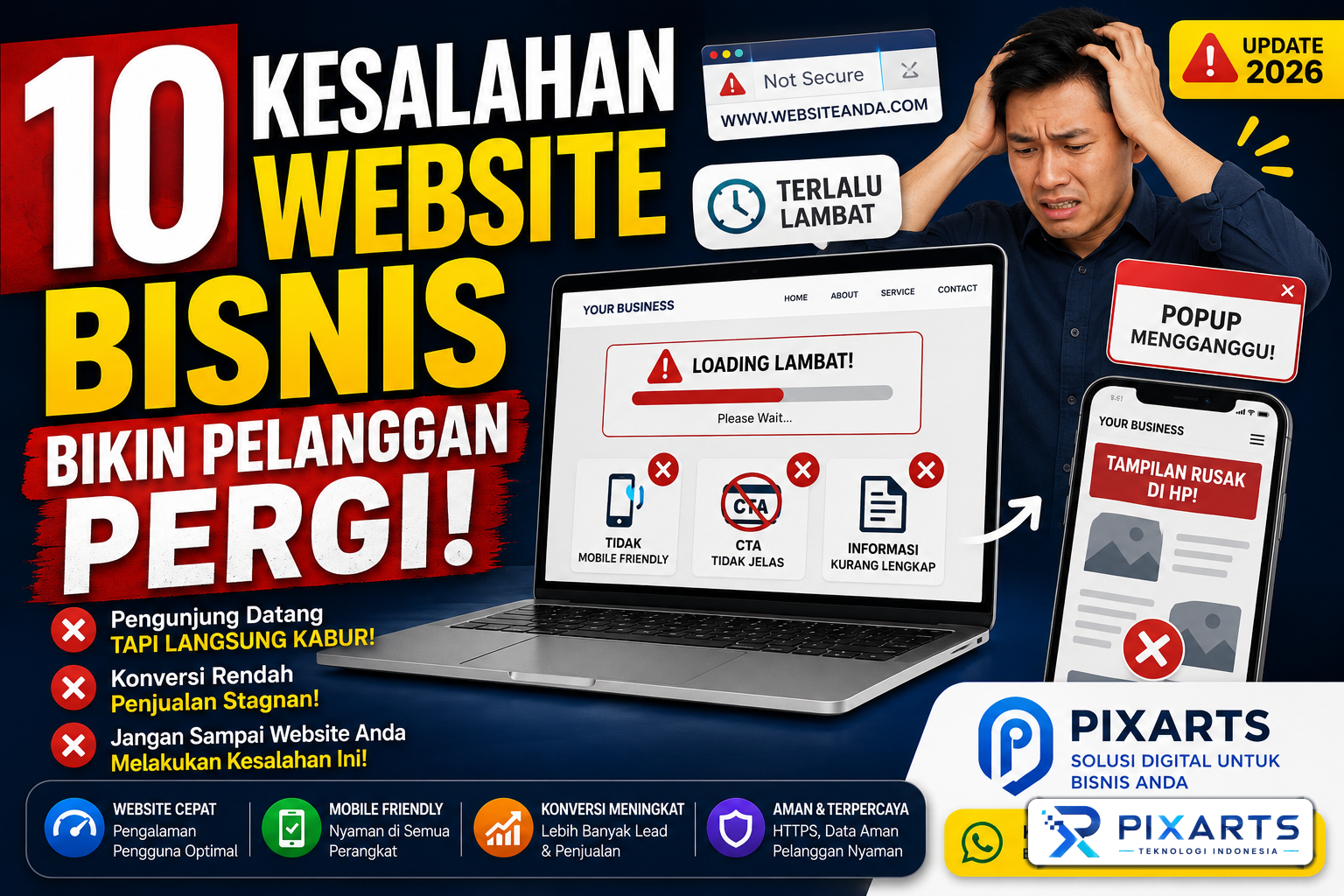 10 Kesalahan Website Bisnis yang Membuat Calon Pelanggan Pergi