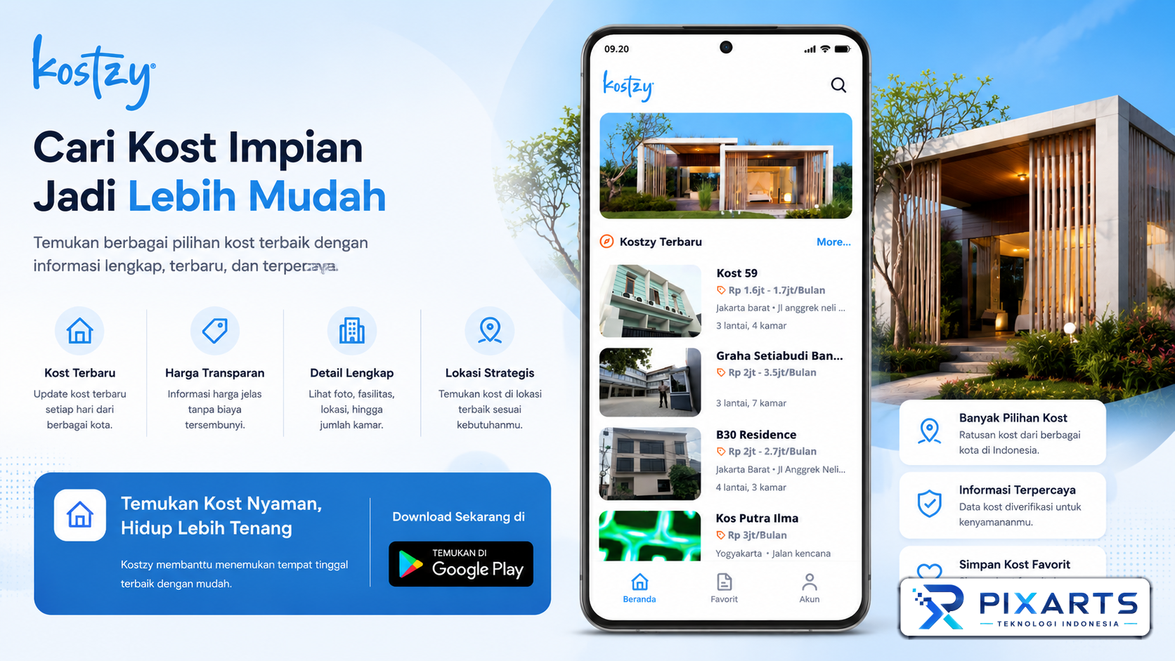 Kostzy – Boarding House Rental & Property Management Mobile App