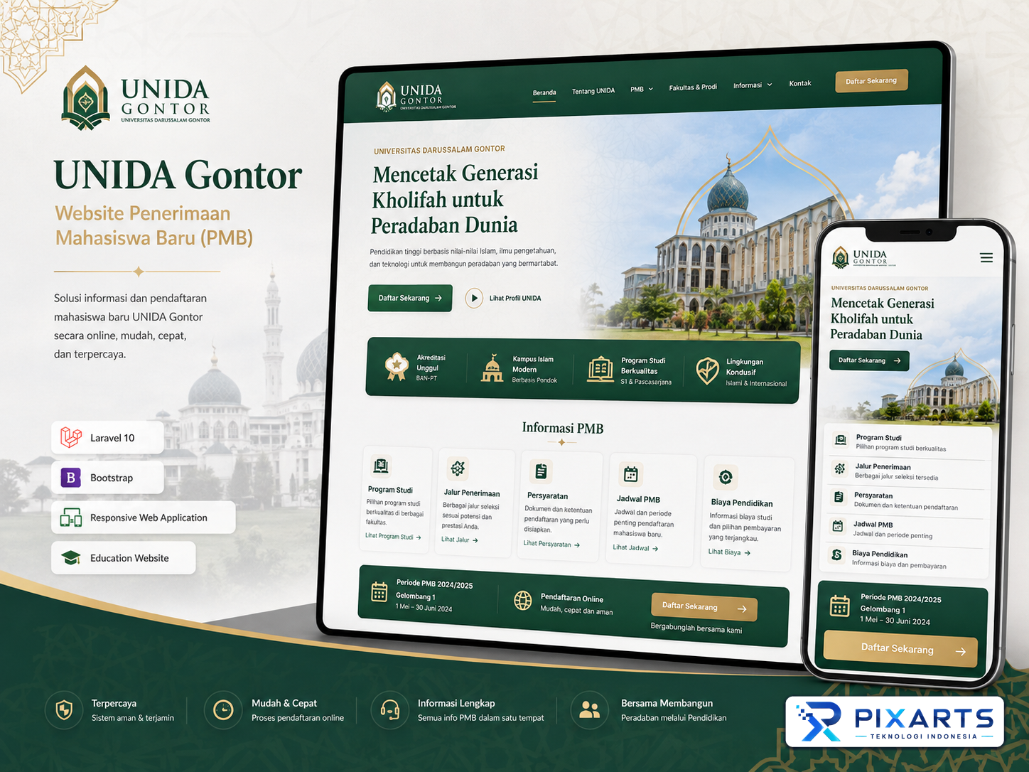 UNIDA Gontor – Website Penerimaan Mahasiswa Baru (PMB)