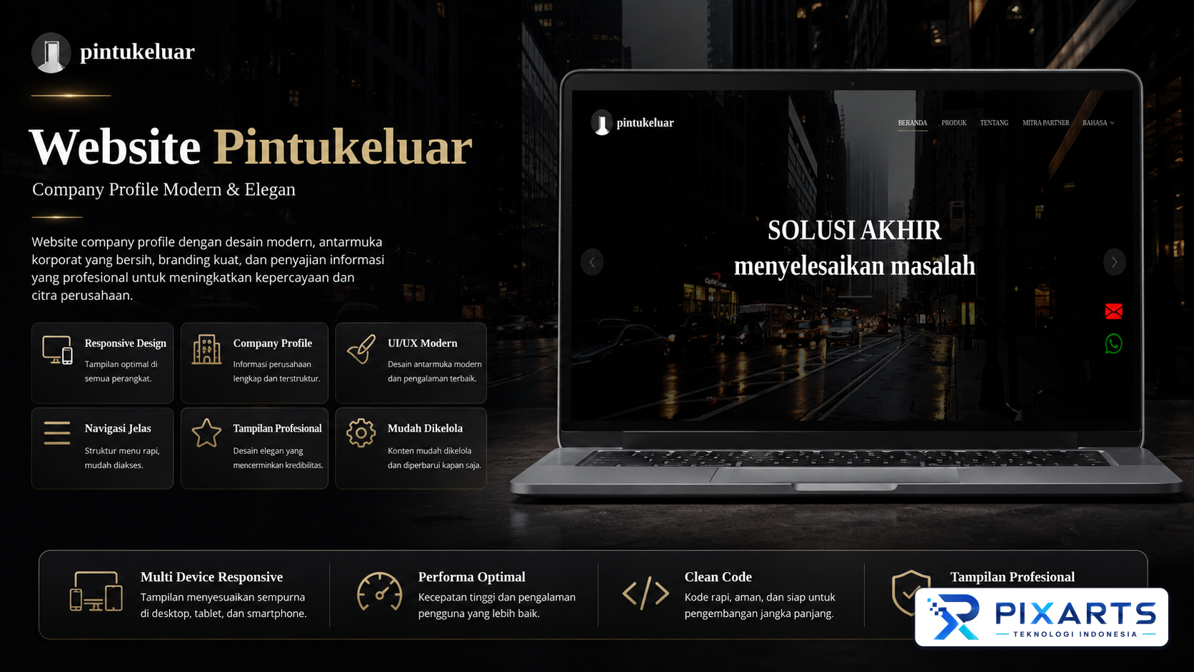 Pintukeluar – Corporate & Company Profile Website