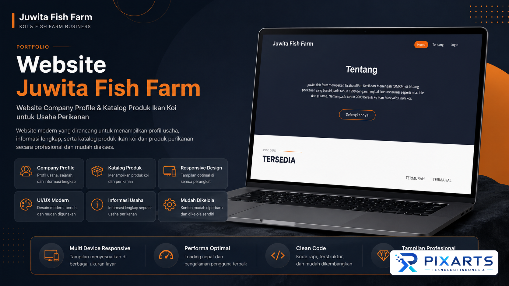 Juwita Fish Farm – Koi Fish Sales & Catalog Website