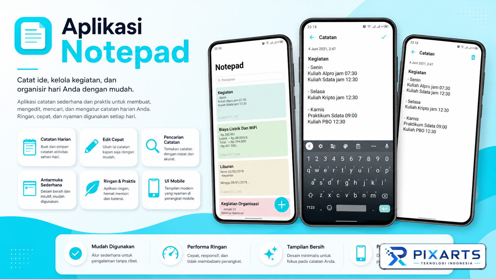 Notepad – Personal Notes & Daily Agenda Mobile Application